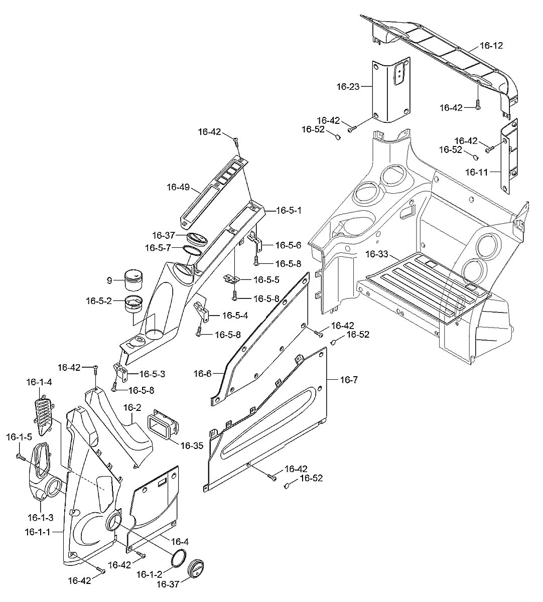 71K8-21221 Escavadeira de esteiras Hyundai HX260 L