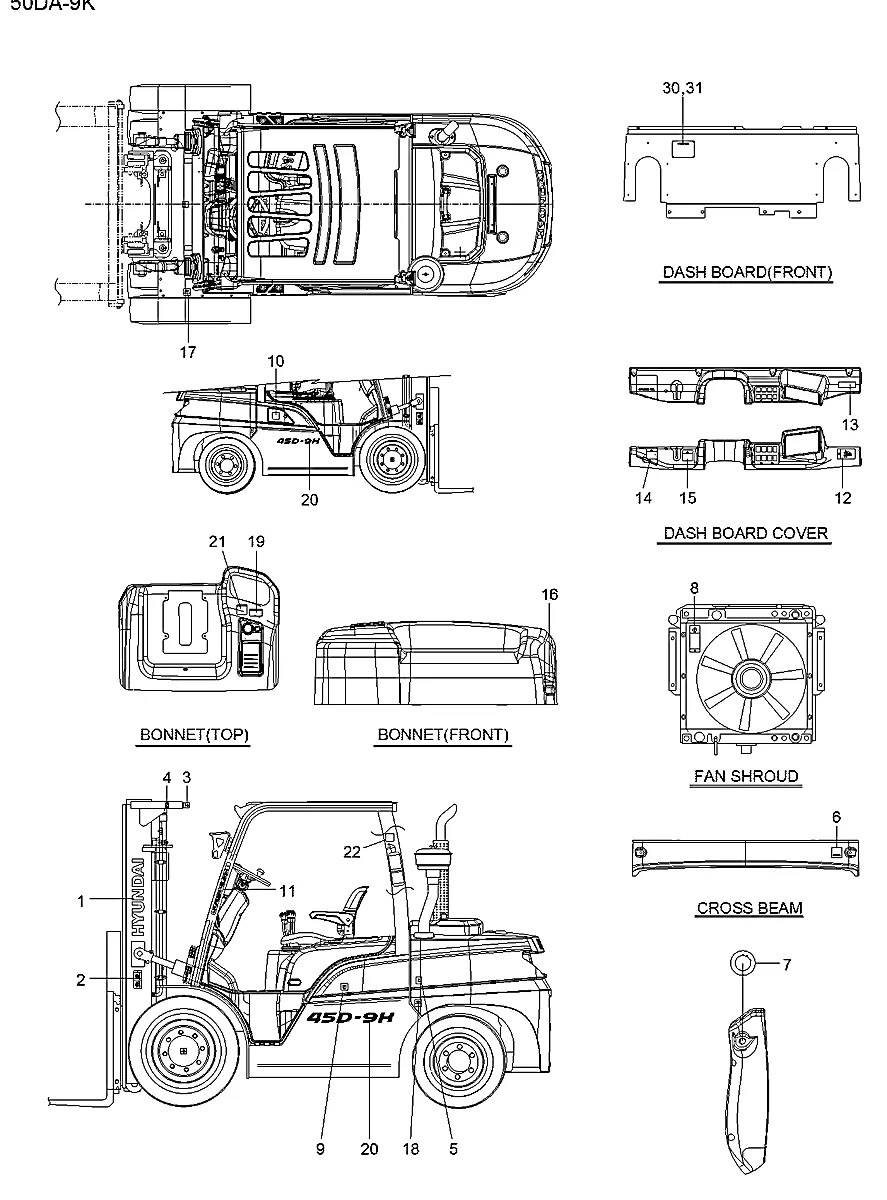 92AT-00810 Empilhadeira Hyundai 35DA-9K