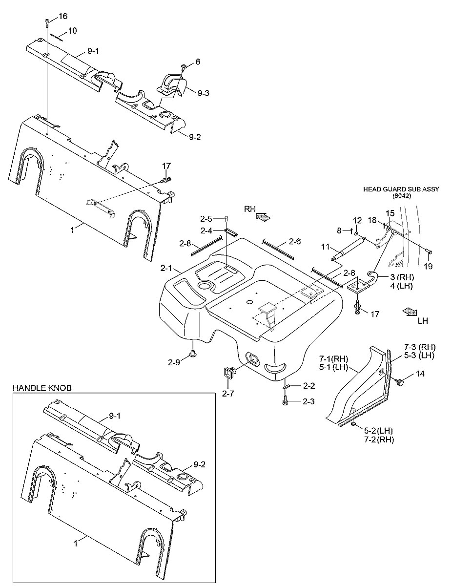 71FQ-55100 Empilhadeira Hyundai 35-40-45-50DA-7E