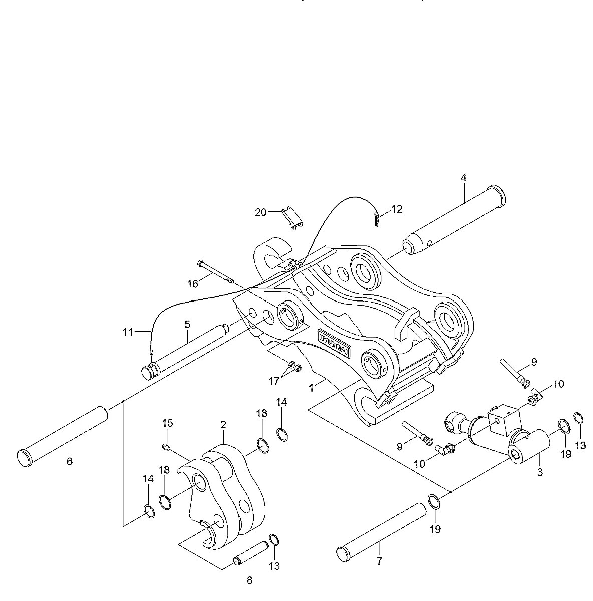 32Q6-95110G9 Escavadeira de esteiras Hyundai HX220 L