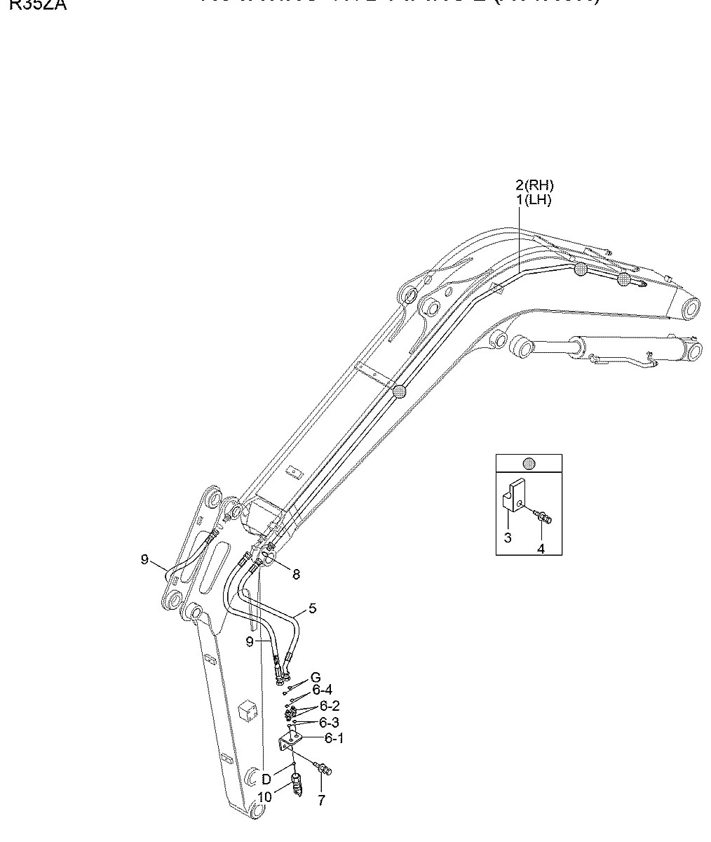 31MK-50420 Escavadeira de esteiras Hyundai R35Z-9A