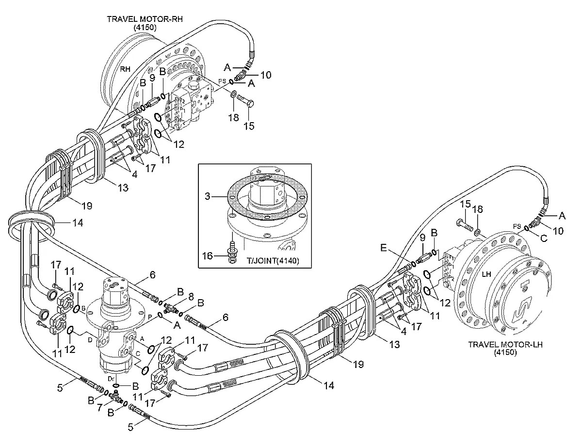 P700-167343DS Escavadeira de esteiras Hyundai R235LCR-9