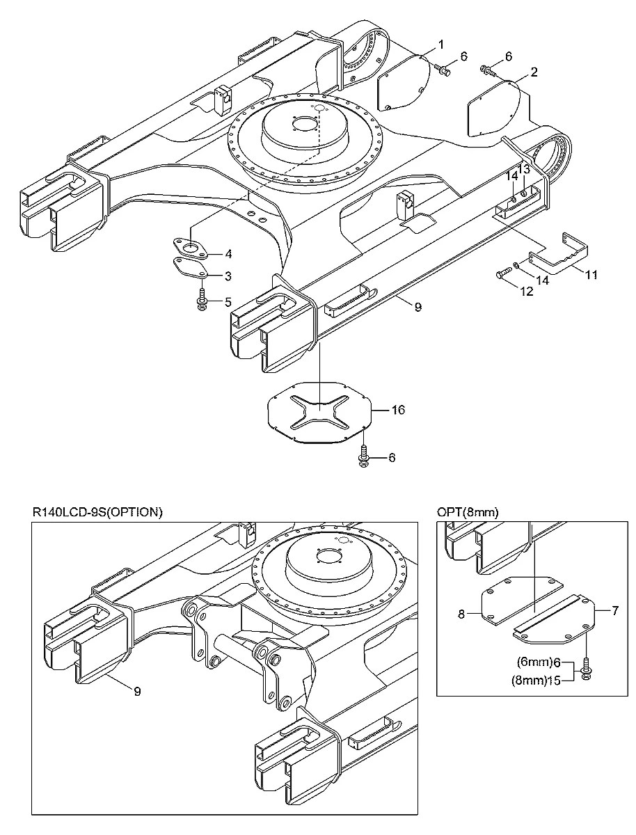 51Q4-04011 Escavadeira de esteiras Hyundai R140LC-9S