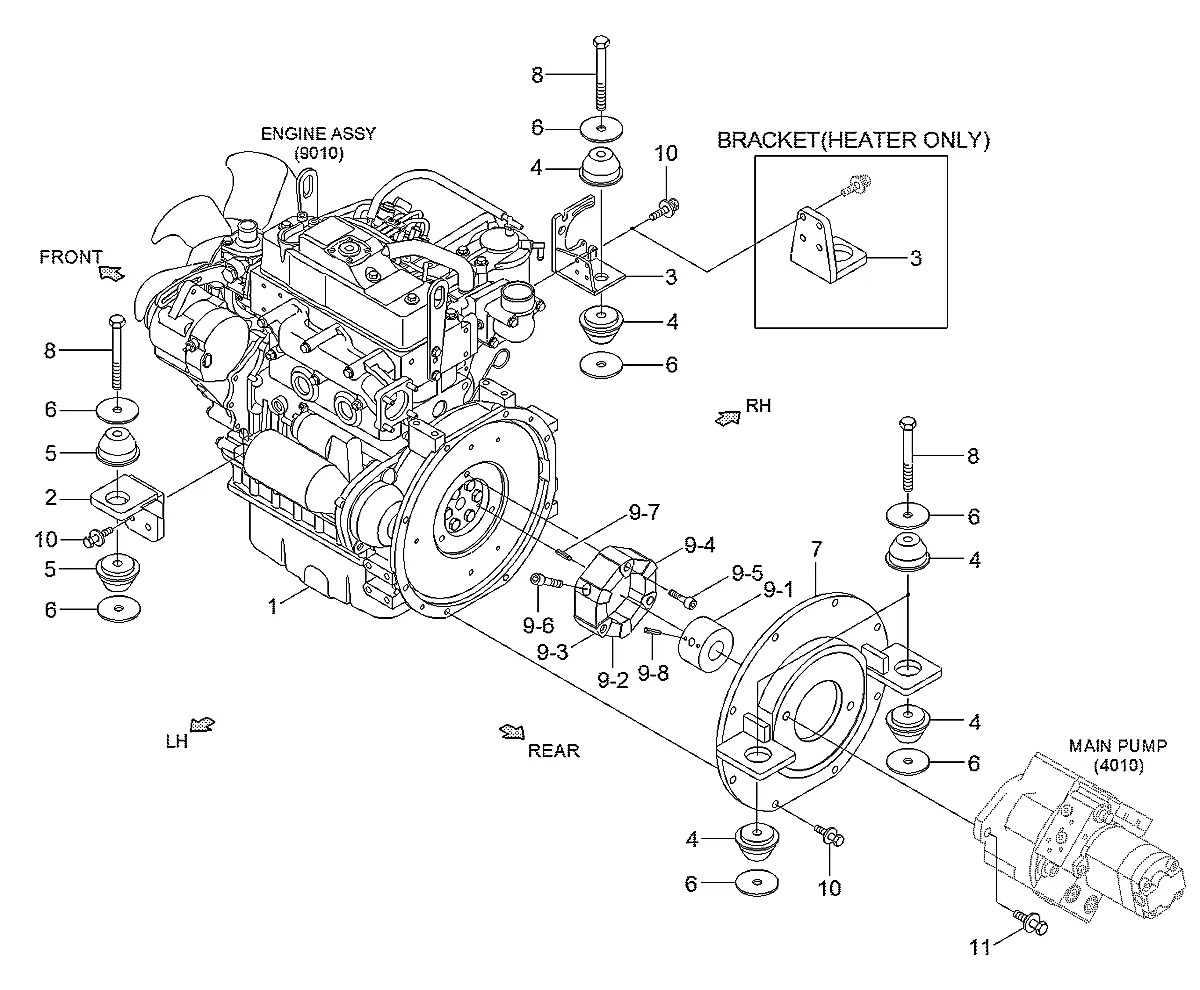 S037-103052 Escavadeira de esteiras Hyundai R35Z-9