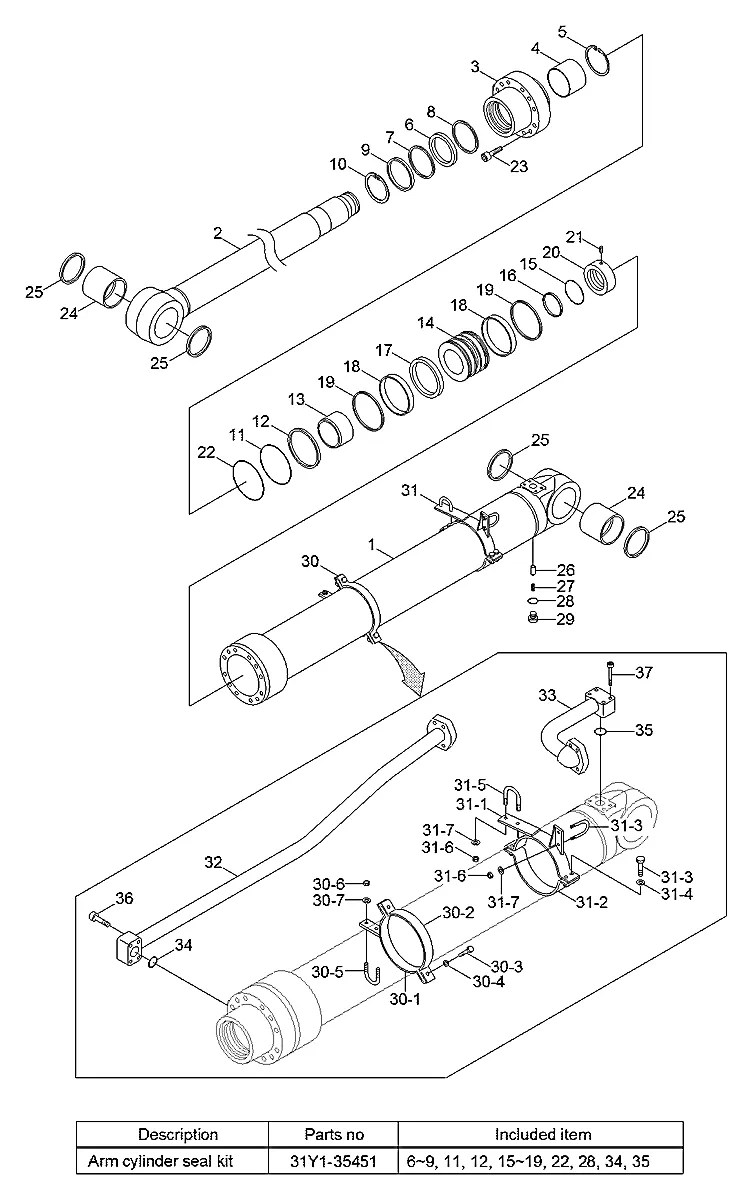 Y420-190000 Escavadeira de esteiras Hyundai R480LC-9MH