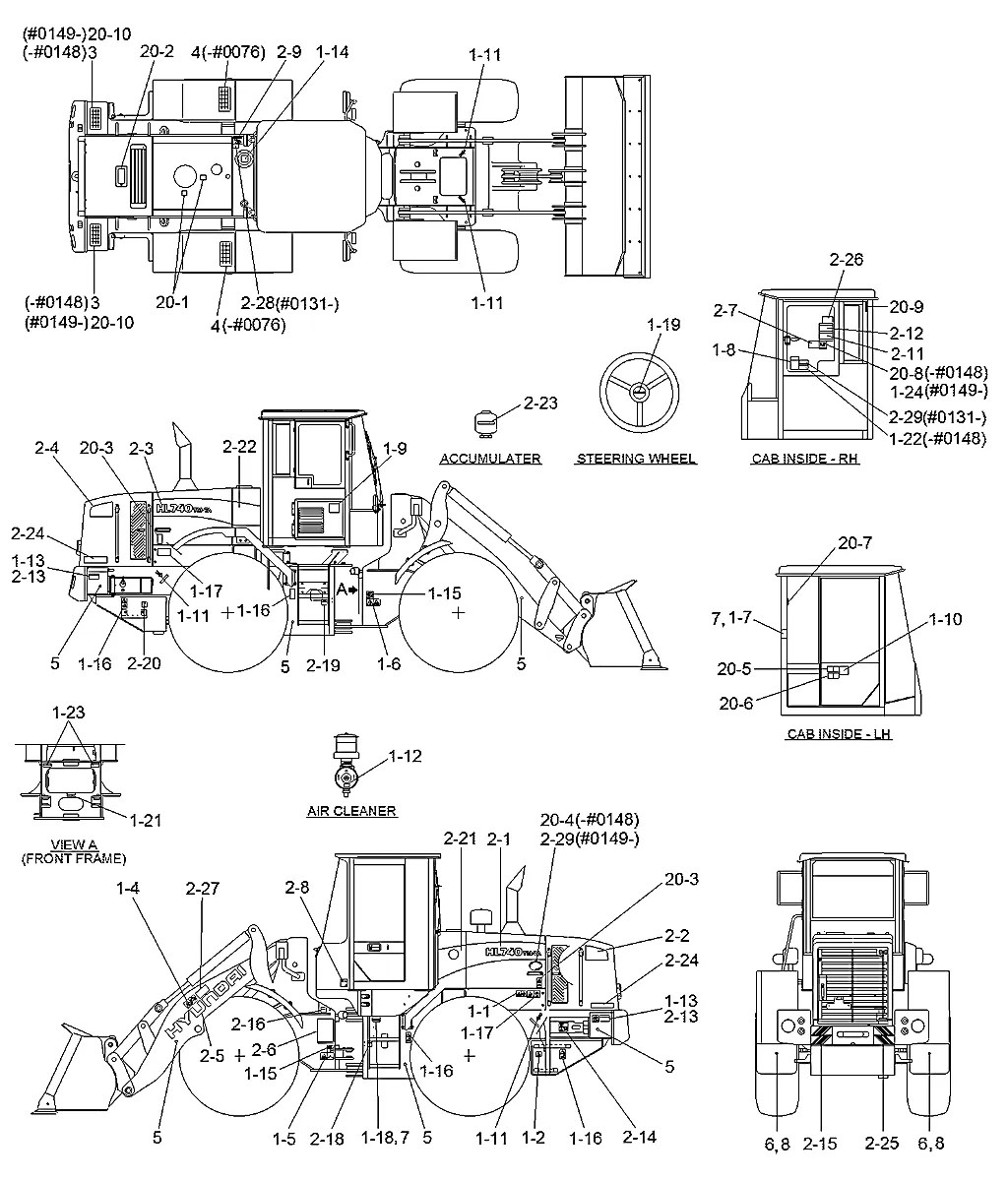 92LB-00100 Pá-carregadeira Hyundai HL740TM-7A