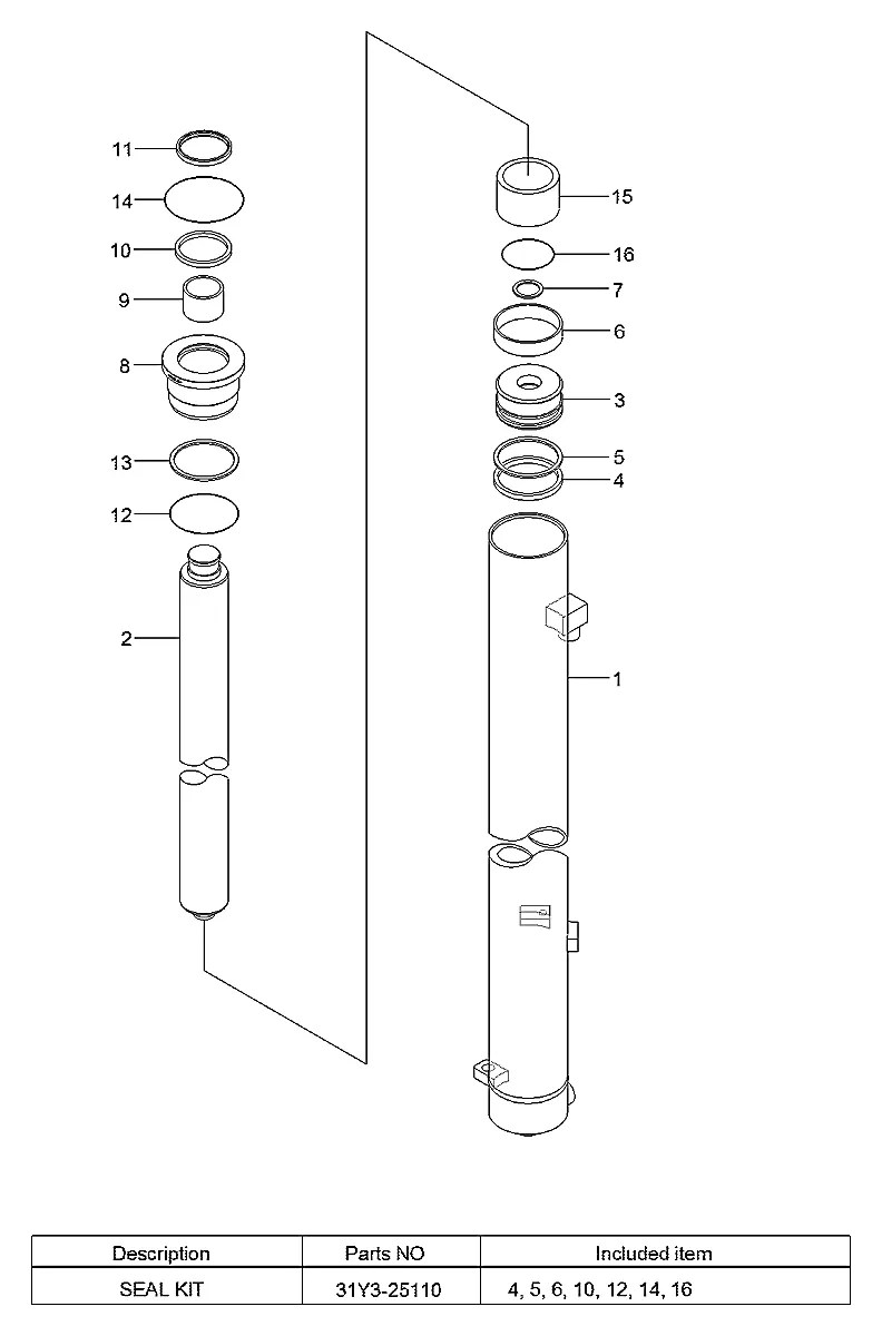 31FT-07651 Empilhadeira Hyundai 110-130-140-160D-7E