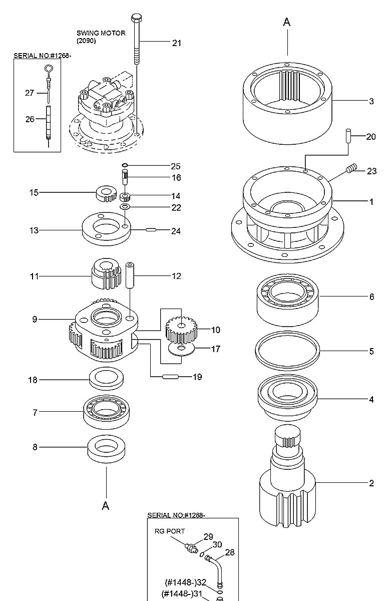 31M6-50060 Escavadeira de esteiras Hyundai R55-3