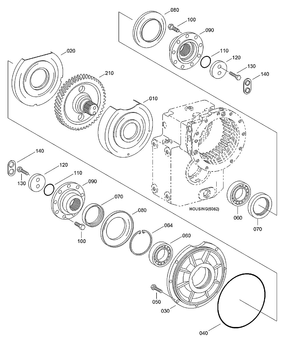 ZGAQ-01080 Escavadeira de rodas Hyundai R200W-7