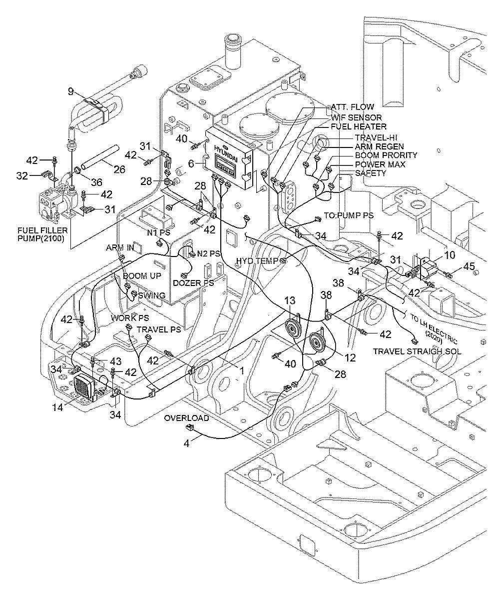 21Q8-10050 Escavadeira de esteiras Hyundai R235LCR-9