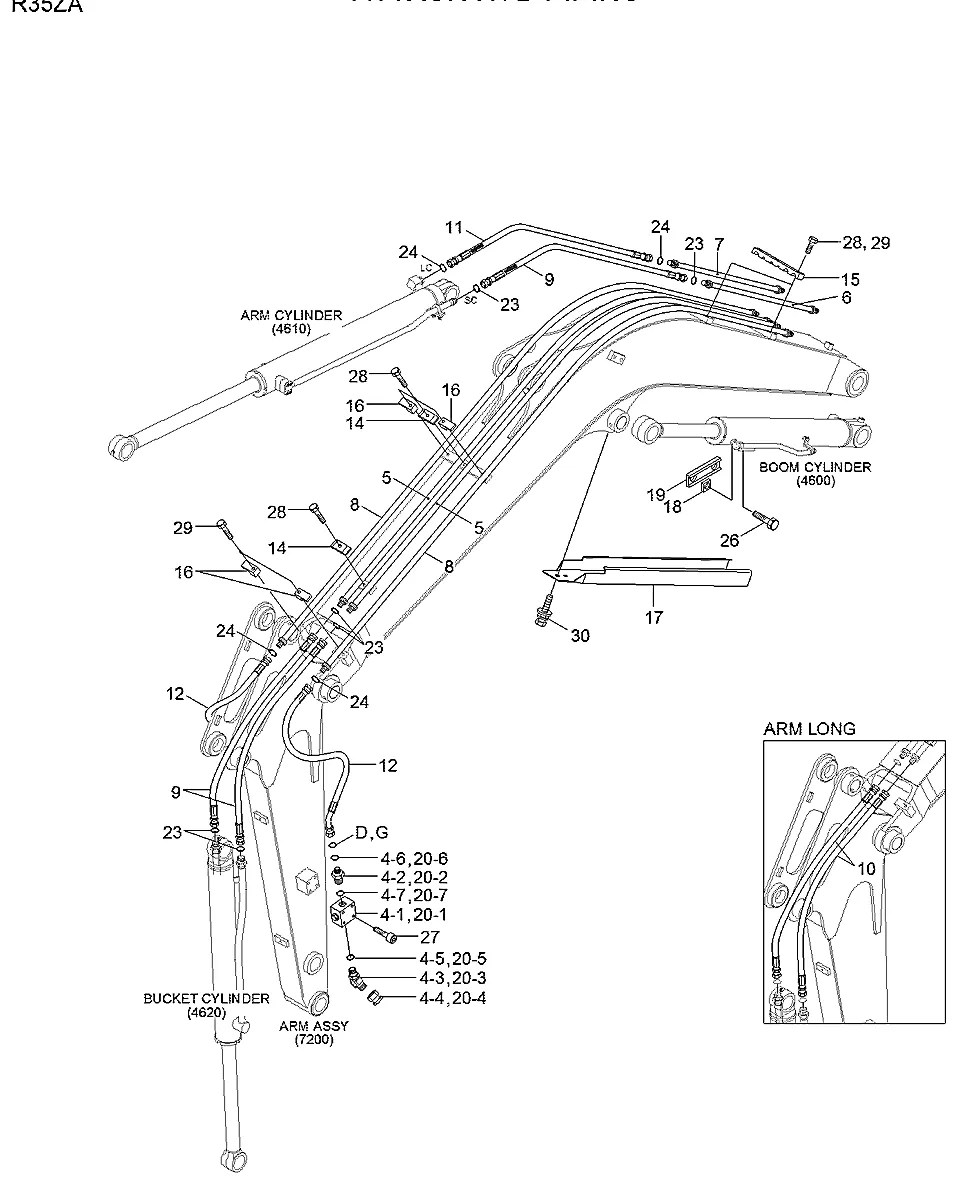 S581-217000 Escavadeira de esteiras Hyundai R35Z-9A