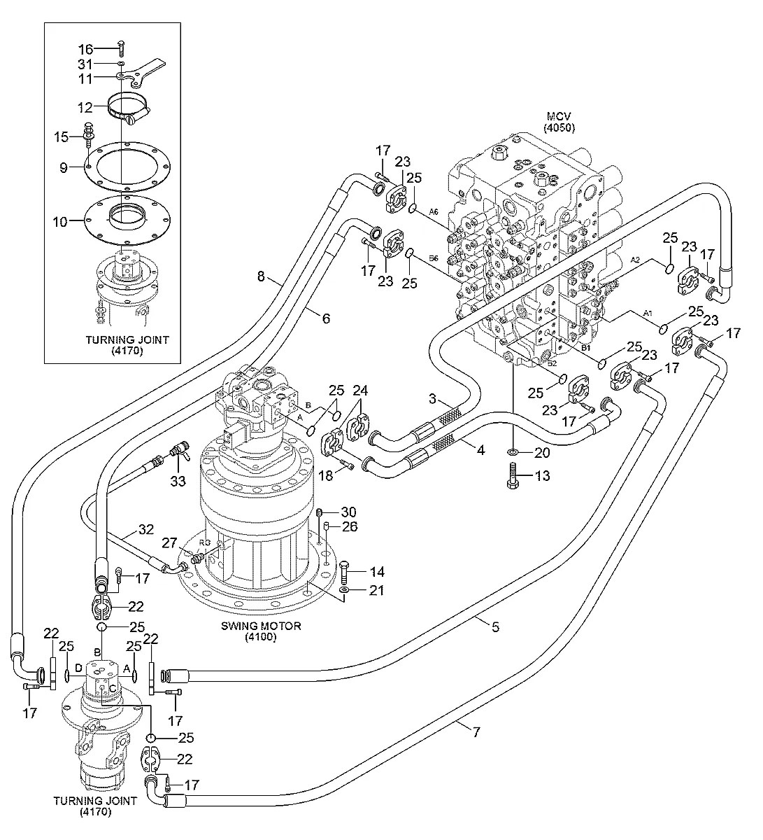 S017-24085D Escavadeira de esteiras Hyundai R380LC-9MH