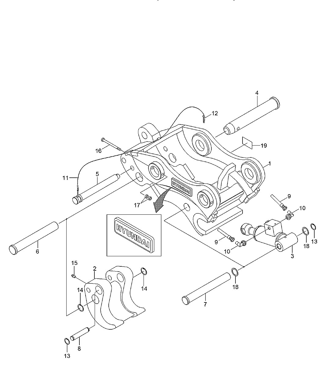 32Q8-95140G9 Escavadeira de esteiras Hyundai HX300 L