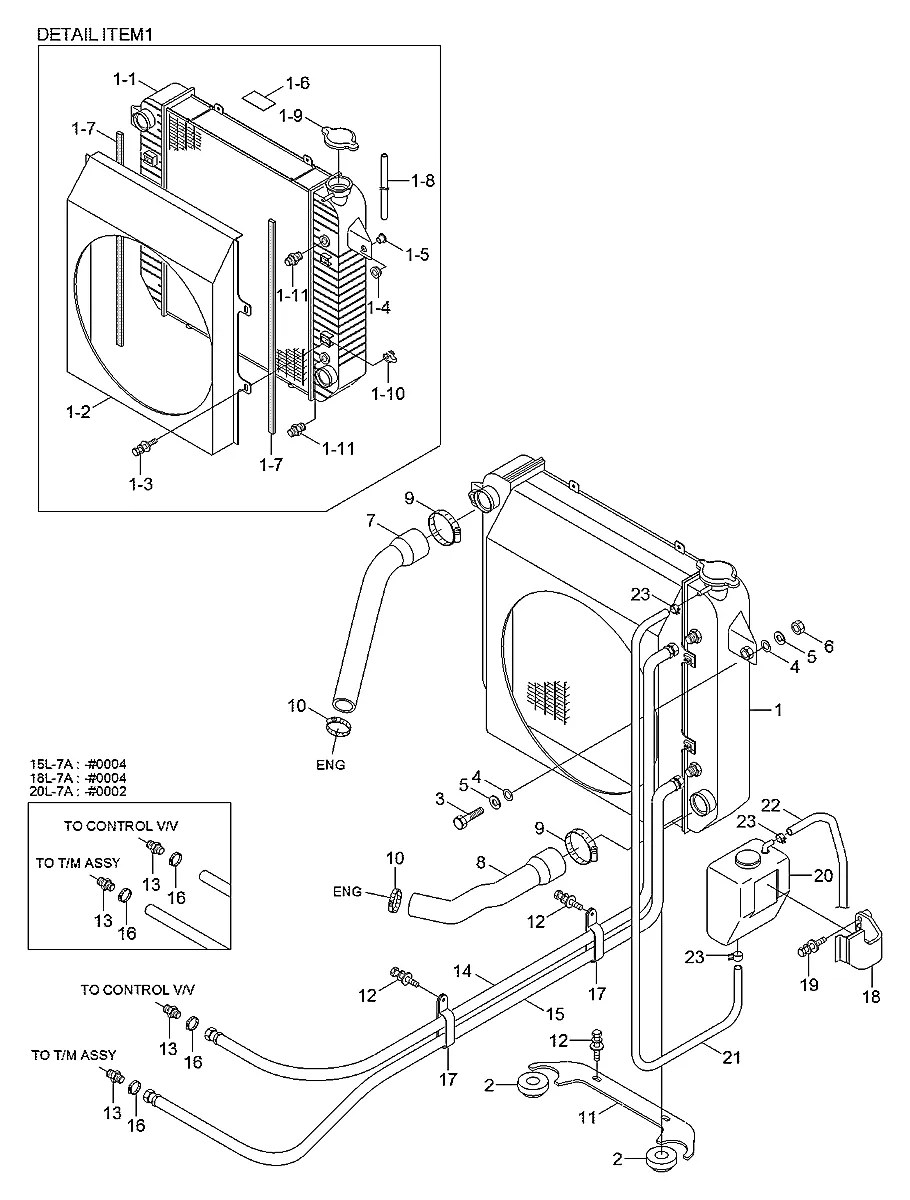 11HN-30100 Empilhadeira Hyundai 15-18-20L-7A