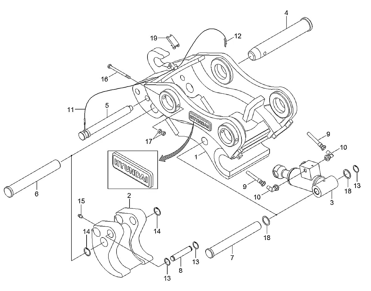 32QB-95230G9 Escavadeira de esteiras Hyundai HX520 L