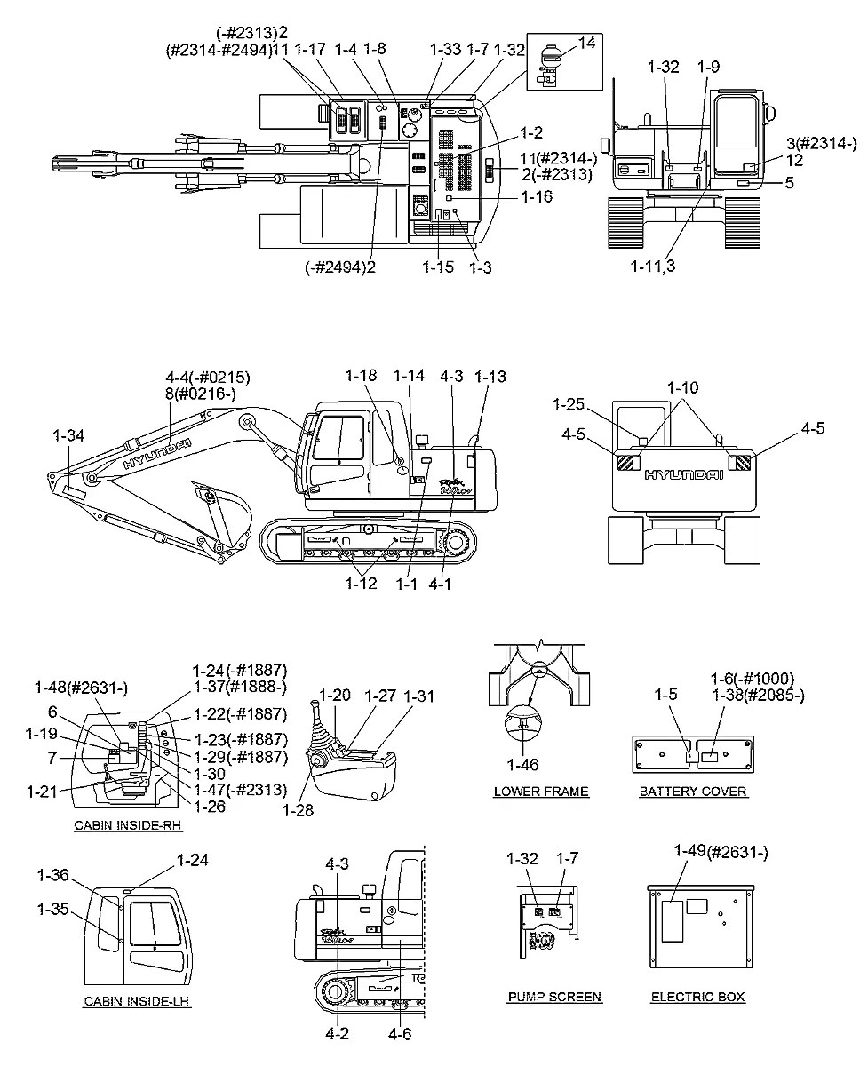 91N4-10101 Escavadeira de esteiras Hyundai R140LC-7