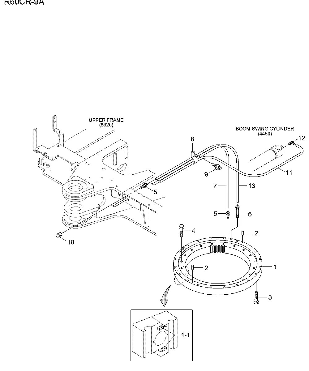 S017-16090D Escavadeira de esteiras Hyundai R60CR-9A
