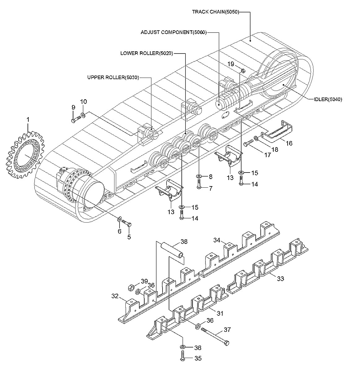 81QB-30060G9 Escavadeira de esteiras Hyundai HX480 L