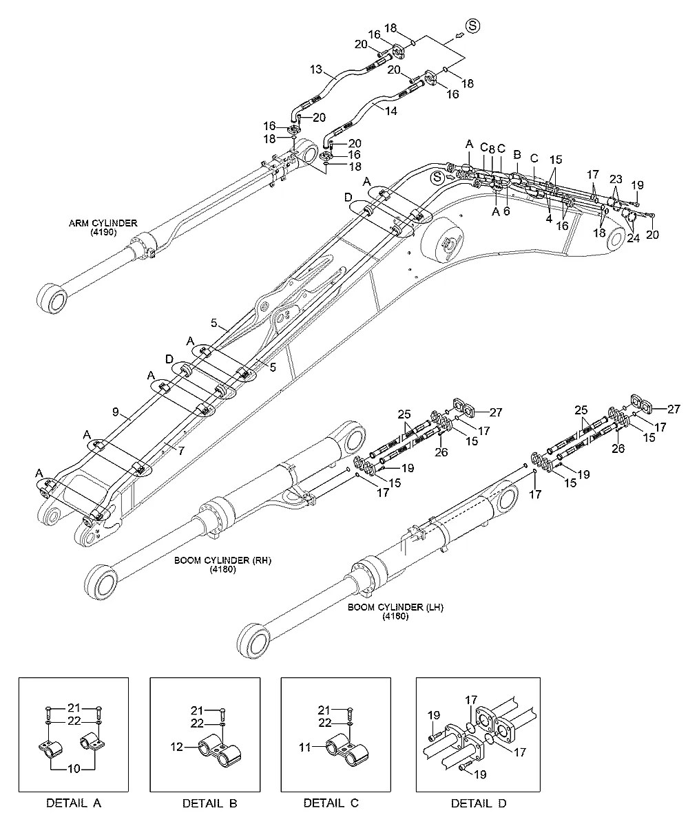 31ND-56040YL Escavadeira de esteiras Hyundai R800LC-9