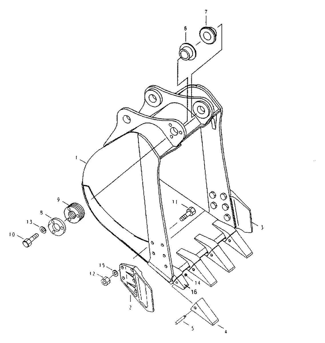 61E3-3211 Escavadeira de rodas Hyundai R130W