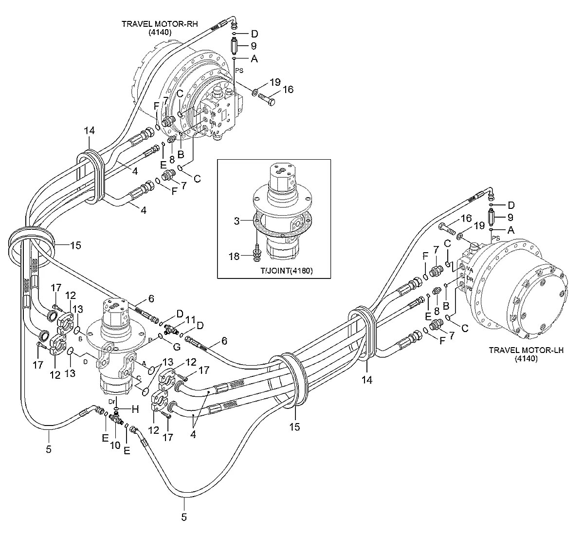 S760-101221 Escavadeira de esteiras Hyundai R125LCR-9A