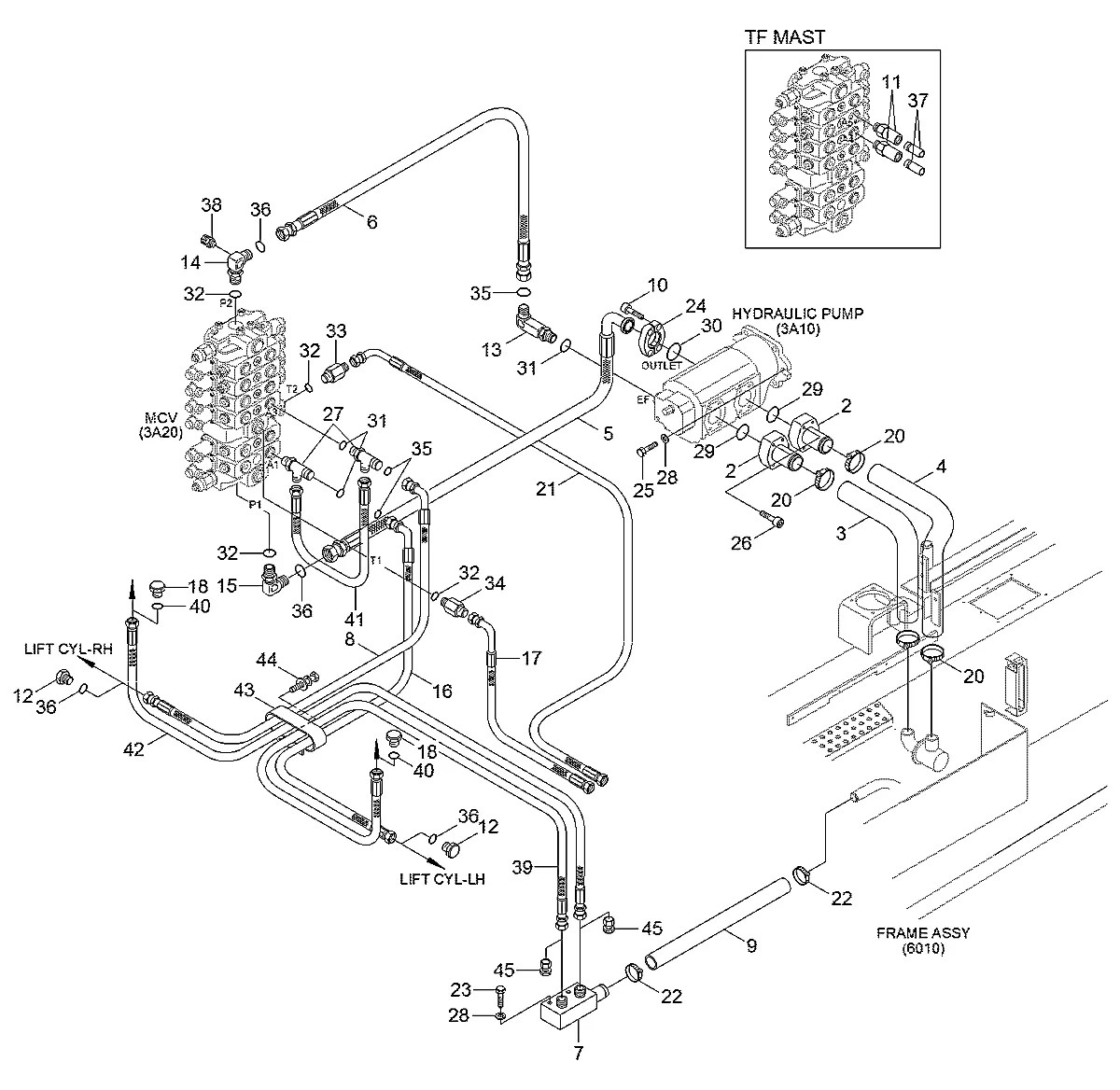 P923-124028 Empilhadeira Hyundai 110-130-140-160D-7E