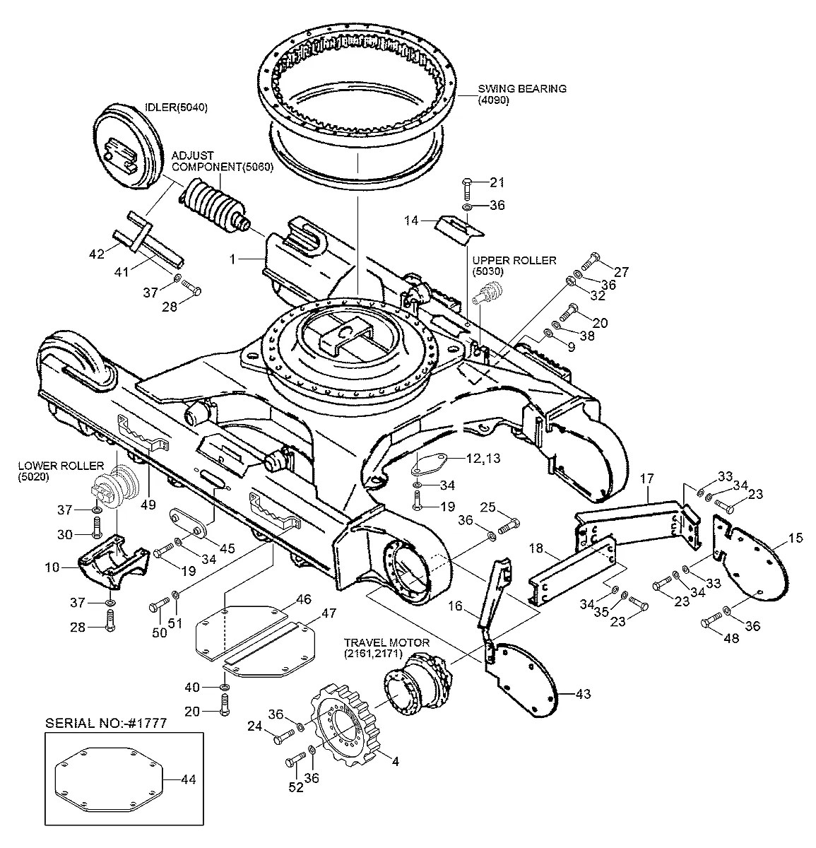 51E1-1000 Escavadeira de esteiras Hyundai R200LC