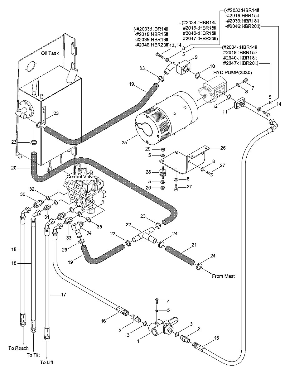 F630500270 Empilhadeira Hyundai HBR14-15-18-20-II