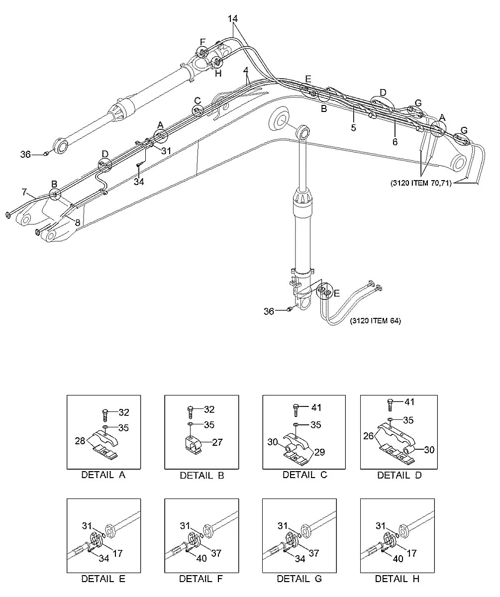 P680-167322 Escavadeira de esteiras Hyundai R320LC-7A
