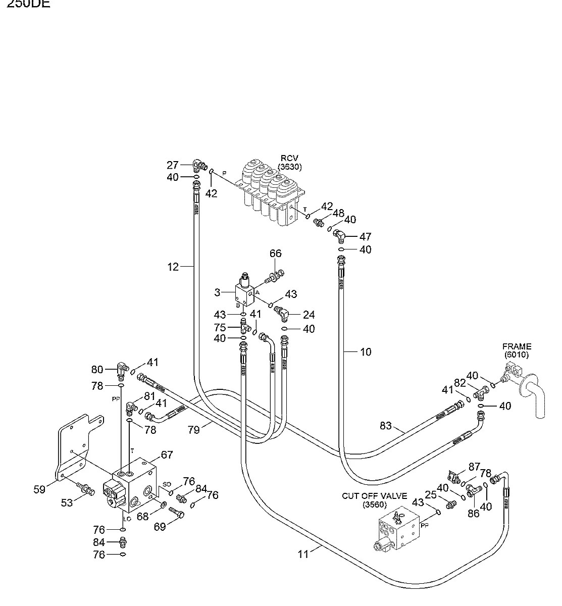 P930-041069 Empilhadeira Hyundai 250D-7E