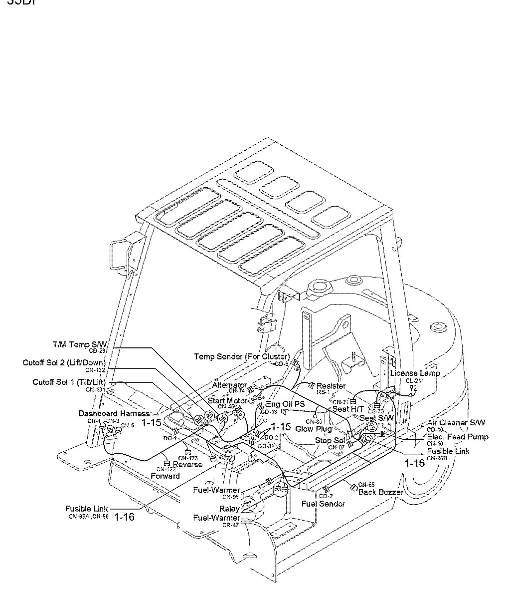21HA-40110 Empilhadeira Hyundai 35DF-7