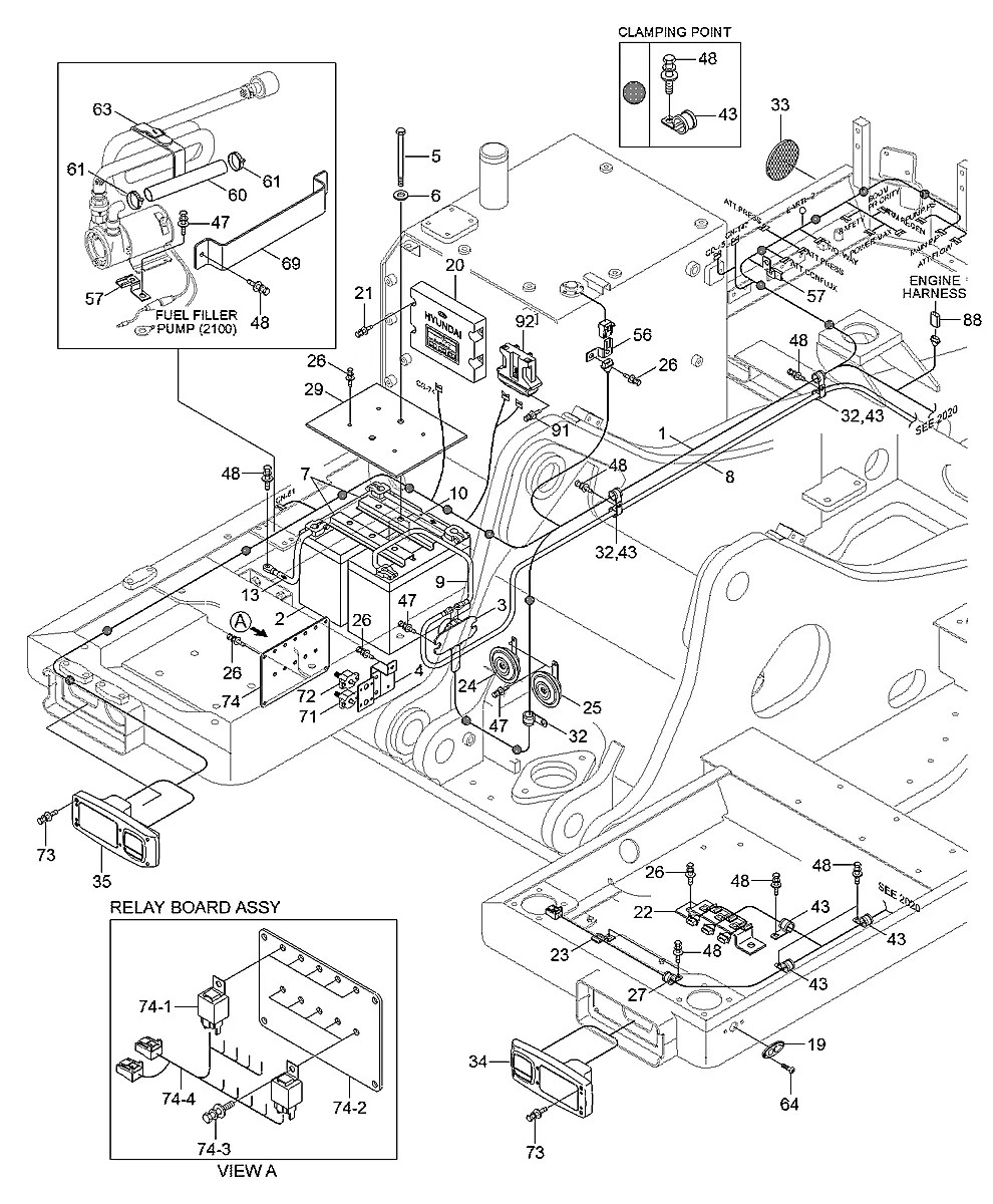 21Q4-50360 Escavadeira de rodas Hyundai R140W-9