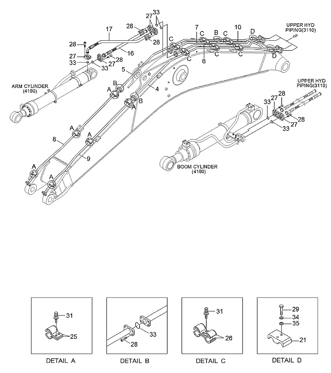31K9-50180 Escavadeira de esteiras Hyundai HX330 L