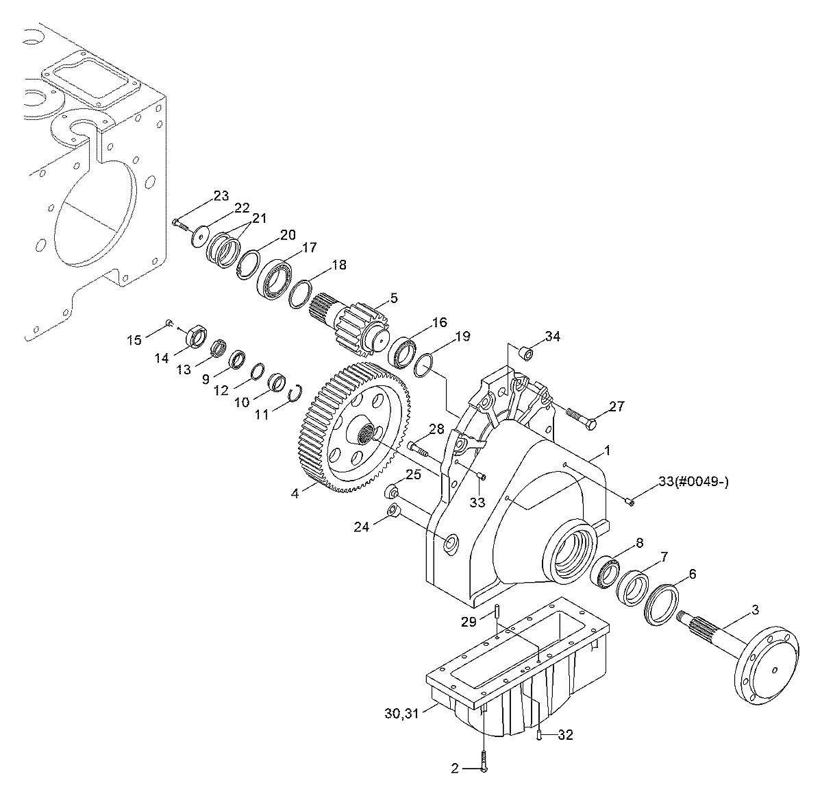 55D1-40420 Trator de esteira Hyundai H70-LGP