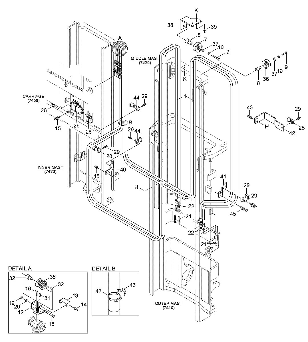P910-064144 Empilhadeira Hyundai 25-30-33LF-7