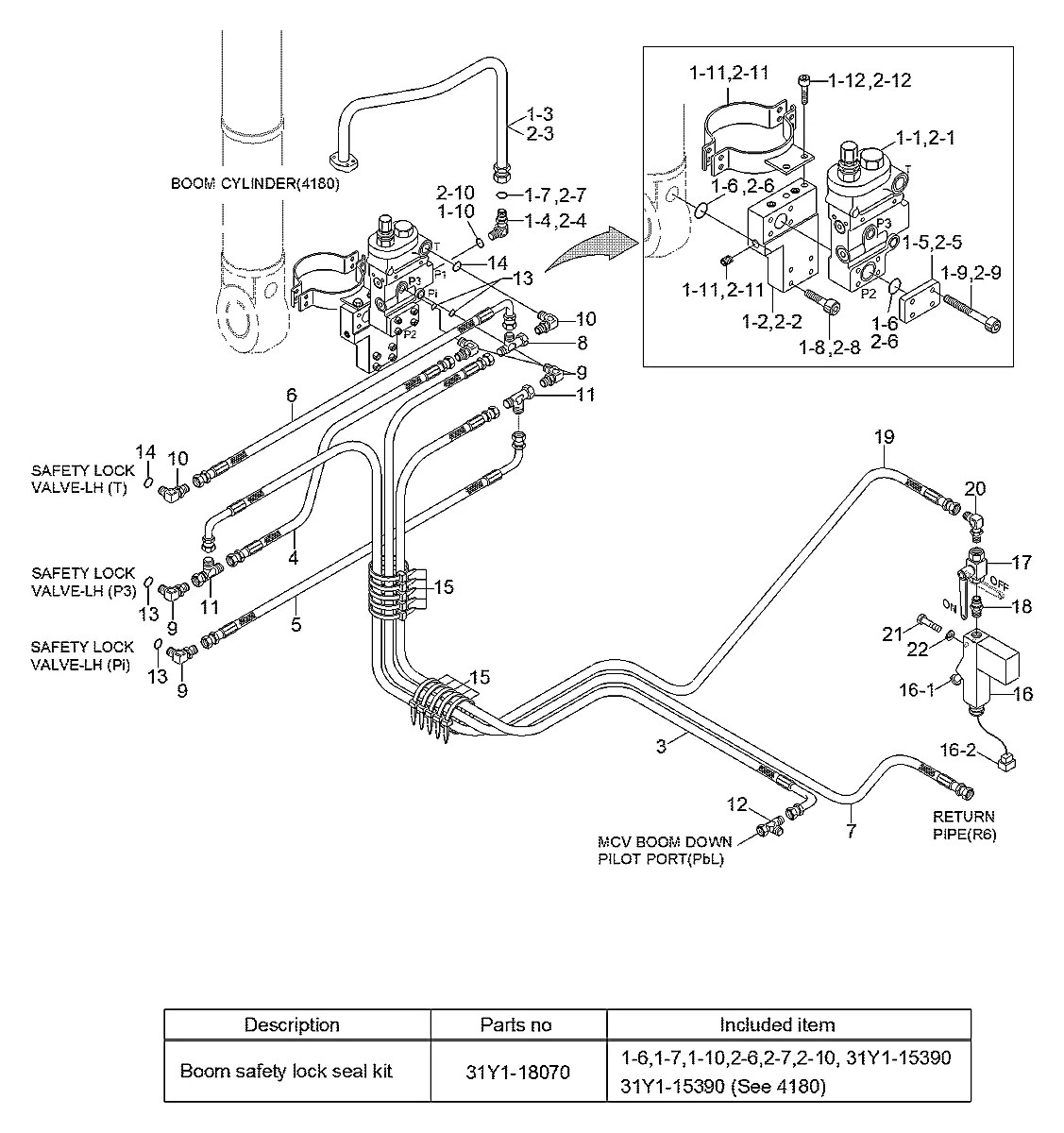 P623-047046 Escavadeira de esteiras Hyundai R290LC-7