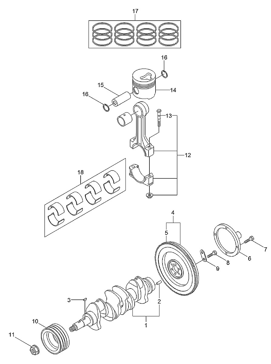 23060-45931 Empilhadeira Hyundai 35-40-45D-7E