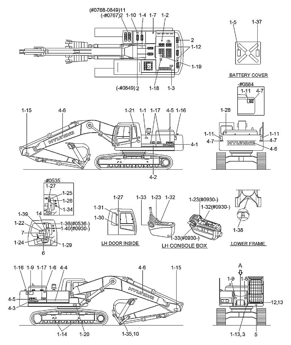 91N6-07320 Escavadeira de esteiras Hyundai R360LC-7