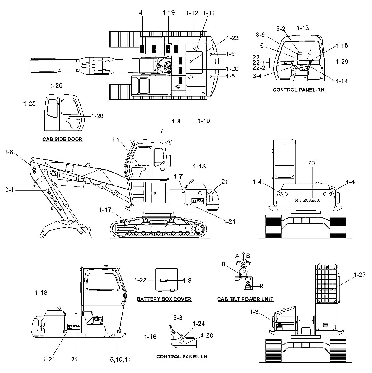 92W1-00220 Equipamento florestal Hyundai 33HDLL