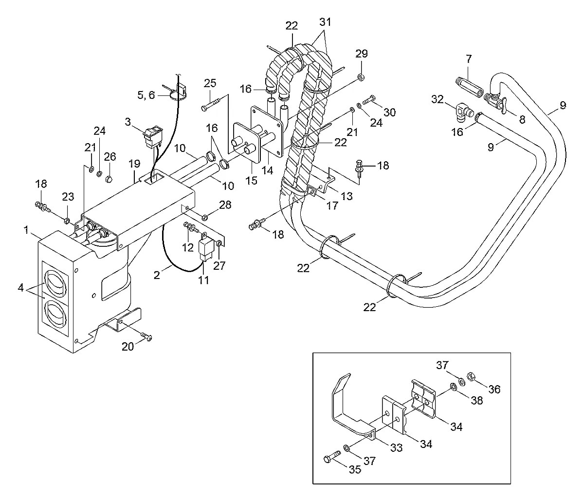 71S4-60040 Mini carregadeira Hyundai HSL610