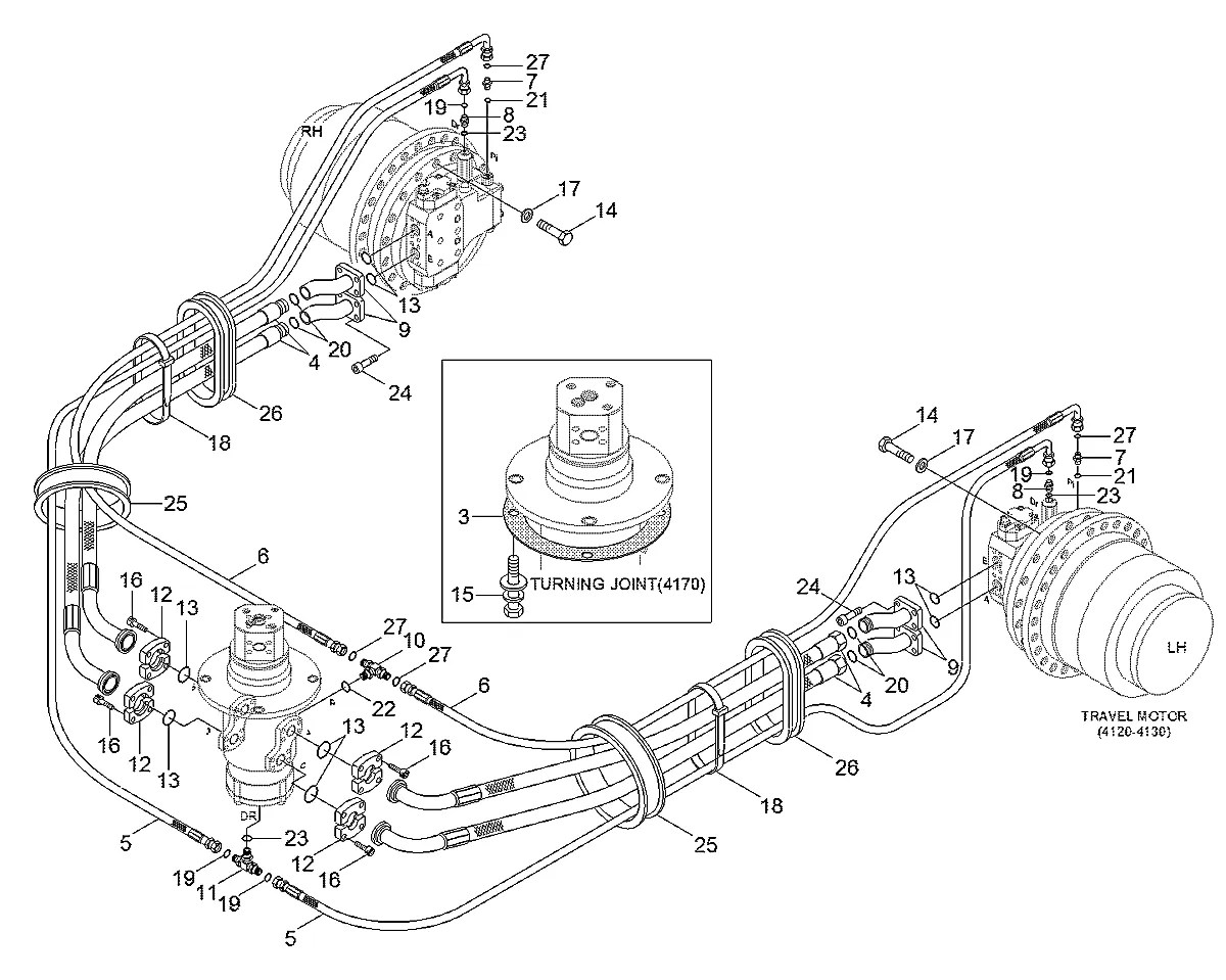 P950-167348FL Escavadeira de esteiras Hyundai R320LC-7A