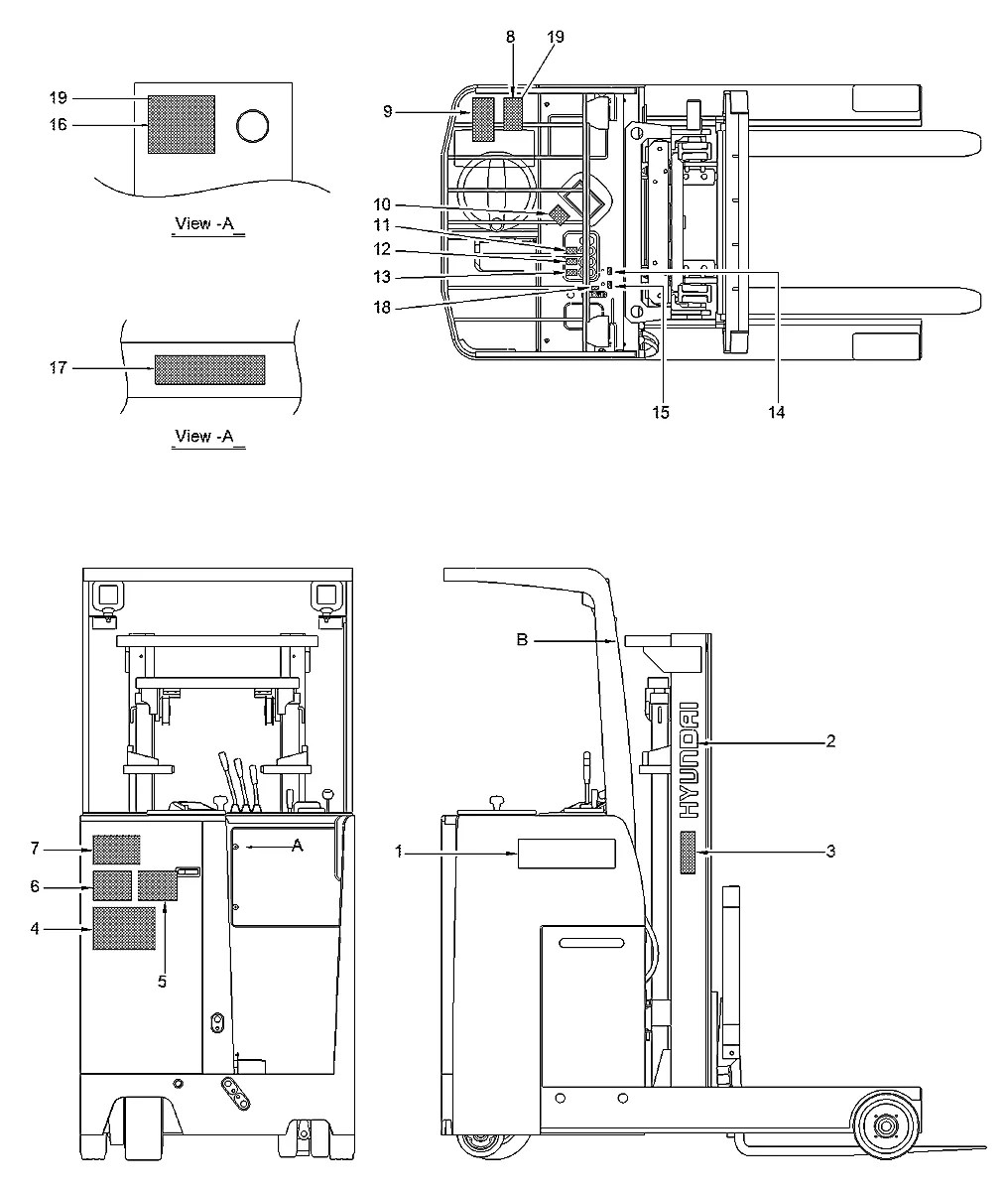 2D2000140 Empilhadeira Hyundai HBR15-II