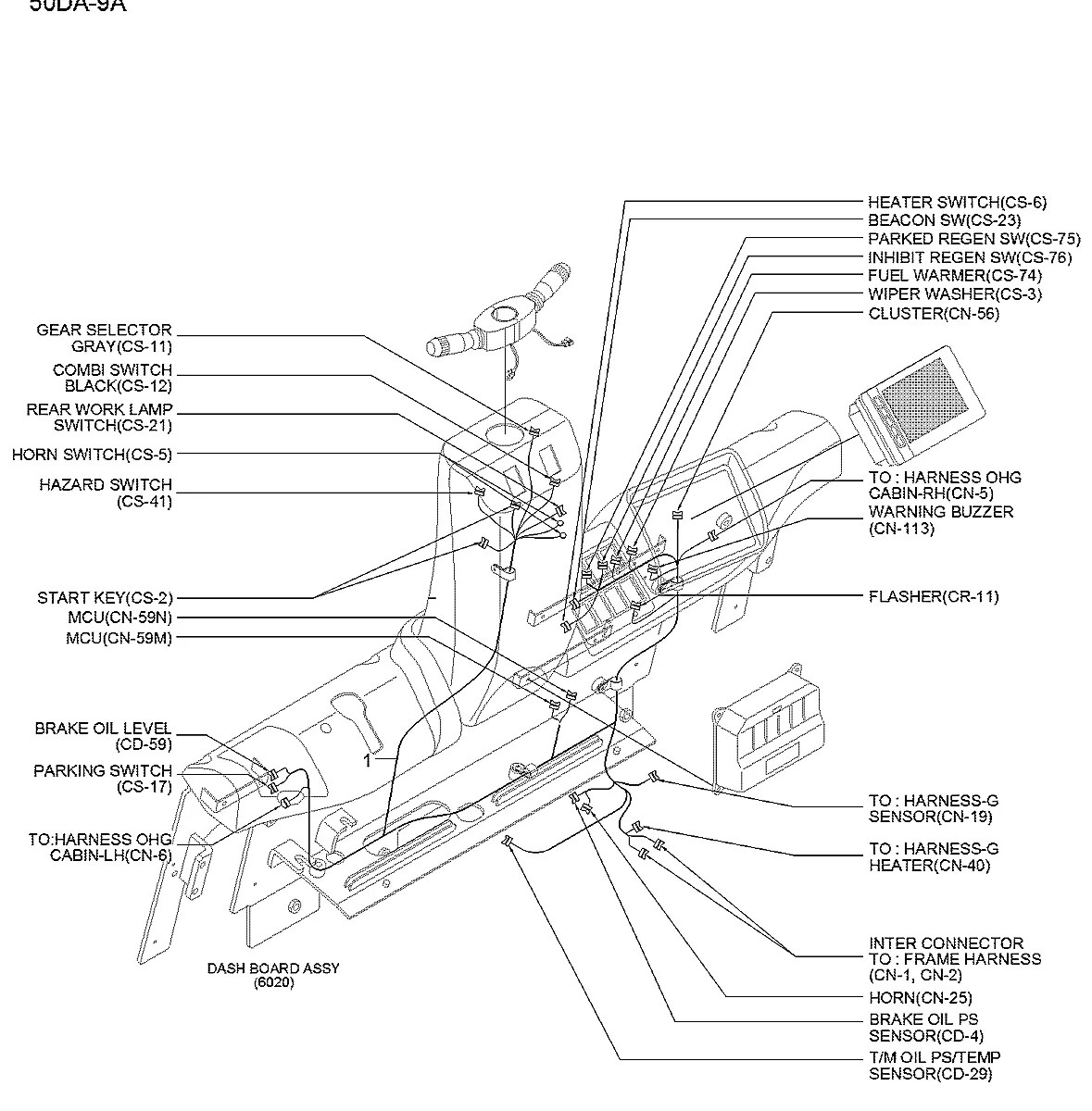 21FV-50201 Empilhadeira Hyundai 35-40-45-50DA-9A