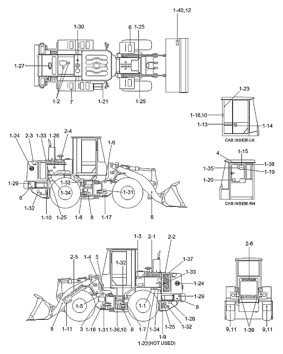 91LB-01330 Pá-carregadeira Hyundai HL730-7