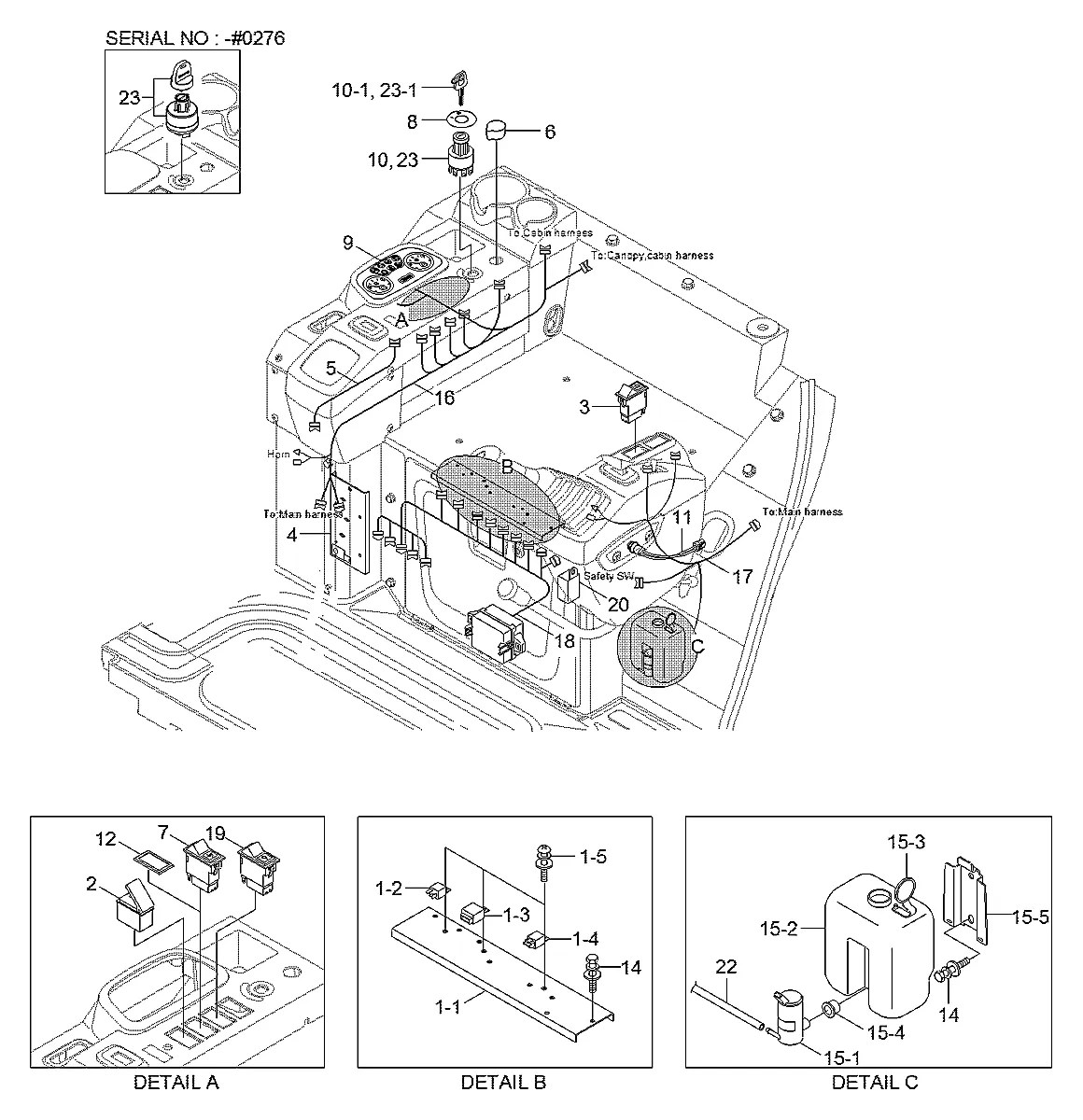 21MH-20800 Escavadeira de esteiras Hyundai R25Z-9A