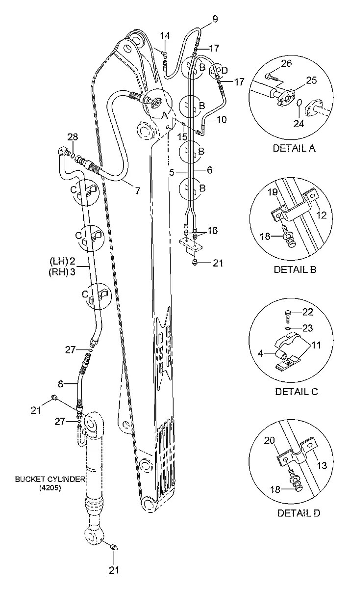 P631-126341 Escavadeira de esteiras Hyundai R290LC-7