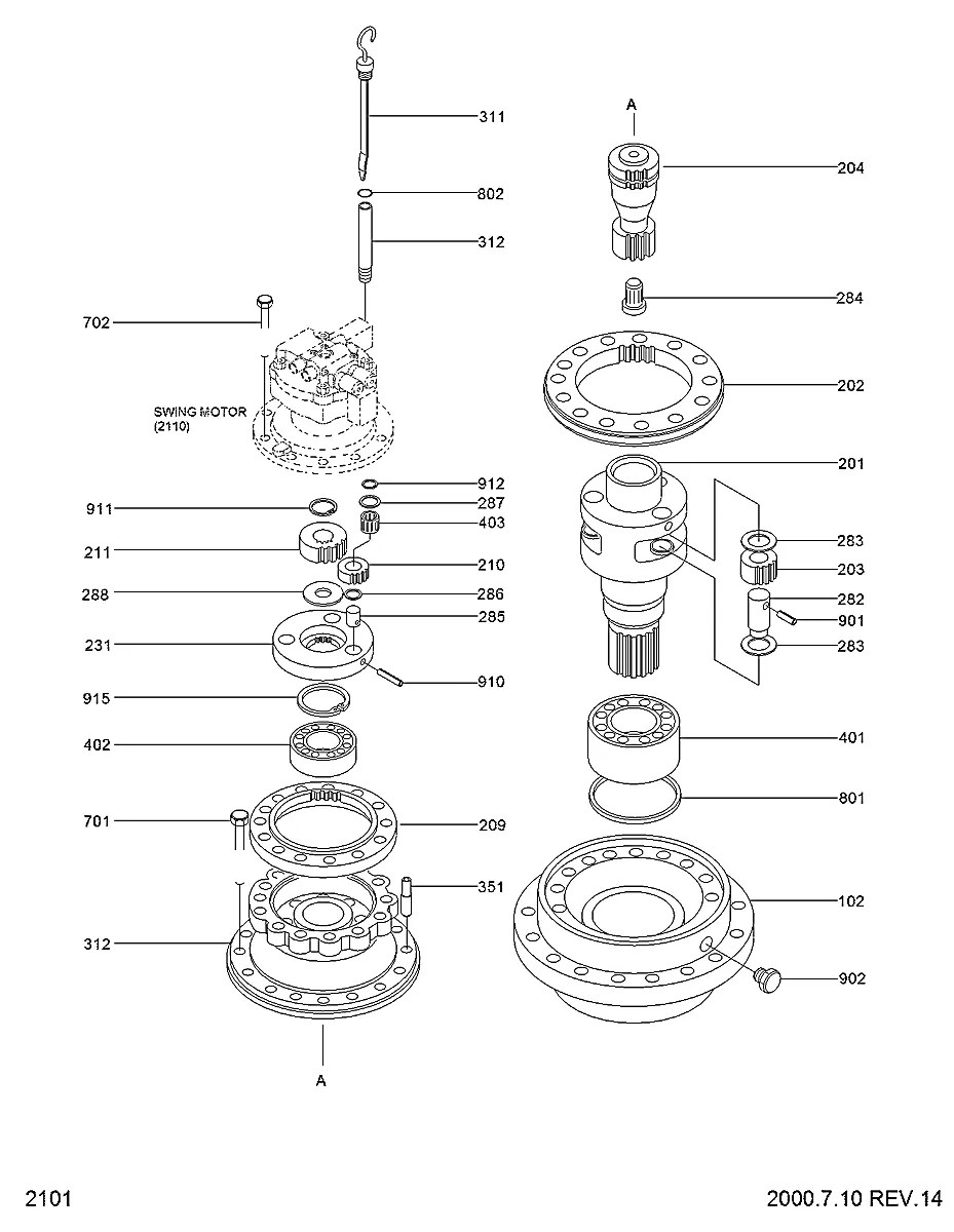 630016S02102 Escavadeira de esteiras Hyundai R290LC-3H