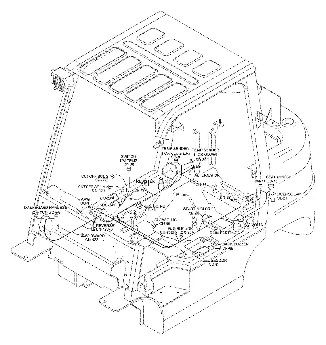 21HM-10012 Empilhadeira Hyundai 15-18-20DA-7E