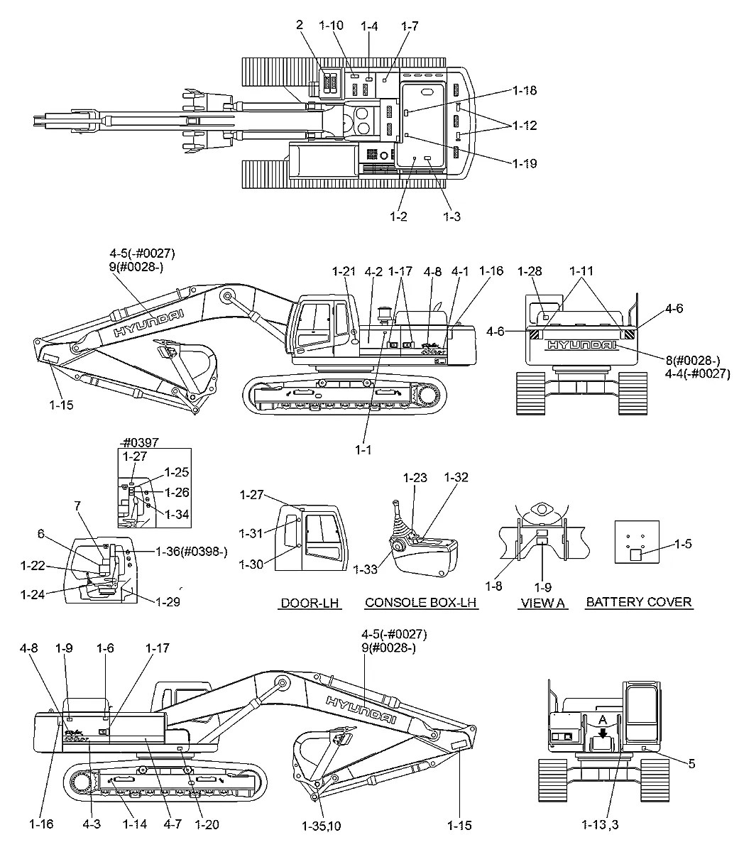 91N6-21120 Escavadeira de esteiras Hyundai R450LC-7