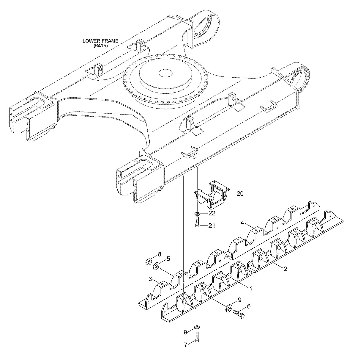 S017-24045D Escavadeira de esteiras Hyundai RB220LC-9S